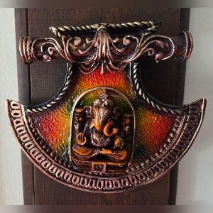 Multicolor Wall Hanging Decor with Ganesha Design